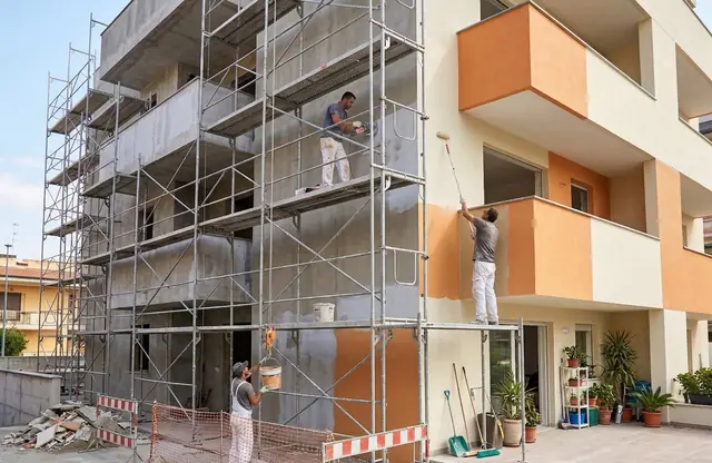 Andaime tubular em obras e reformas